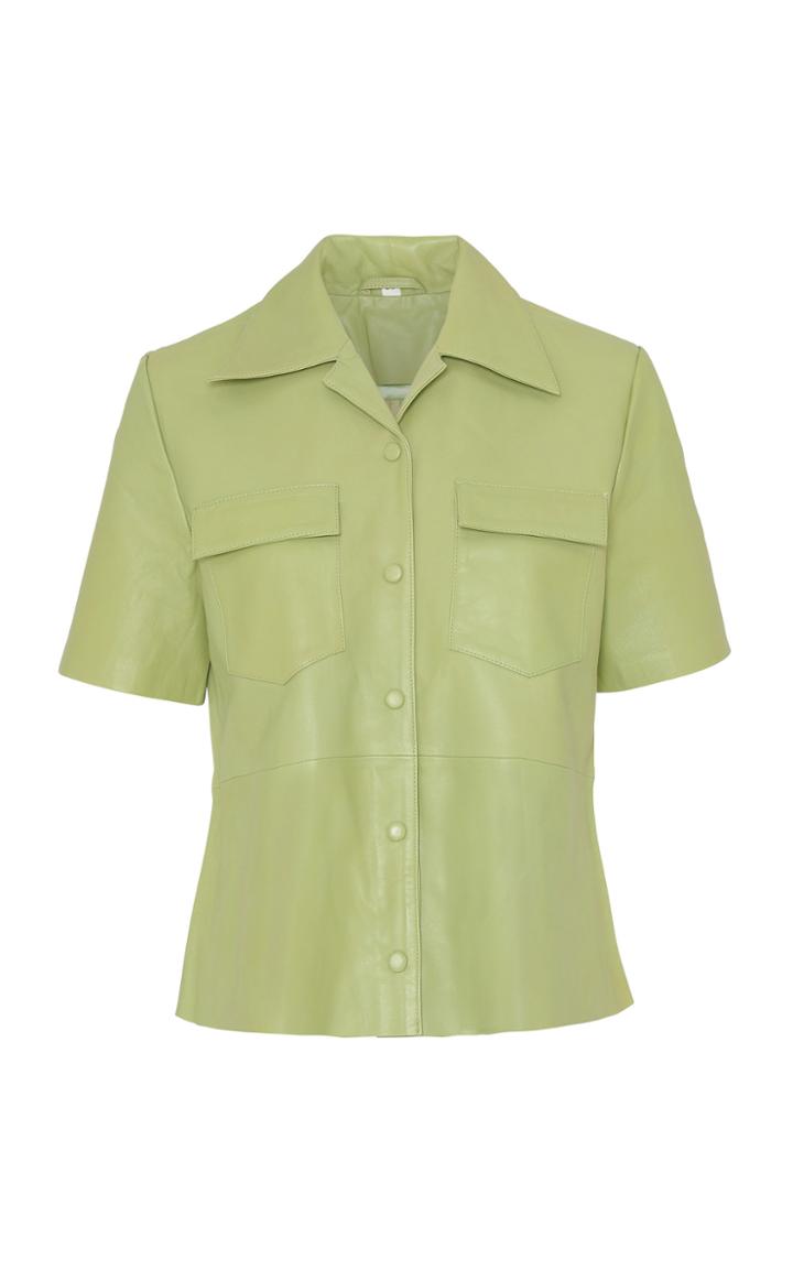 Moda Operandi Remain Sienna Sheep Leather Shirt Size: 40
