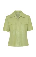 Moda Operandi Remain Sienna Sheep Leather Shirt Size: 40