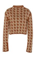 Escvdo Cara Cotton Jacquard Print Top