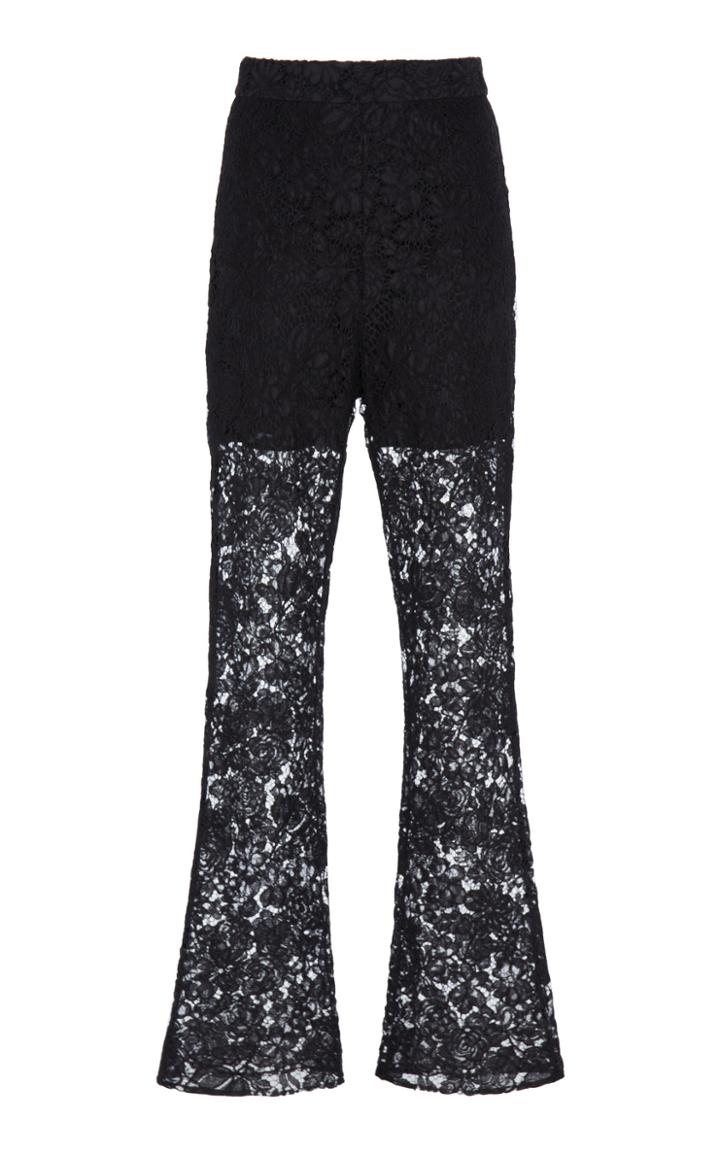 Moda Operandi Huishan Zhang Anna Floral-lace Straight-leg Pants Size: 6