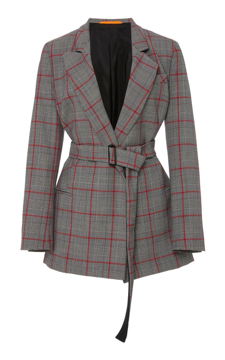 Smarteez Belted Check Blazer