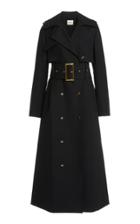 Moda Operandi Khaite Ren Belted Cotton Trench Coat