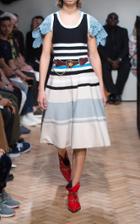 Jw Anderson Striped Cotton-blend Dress