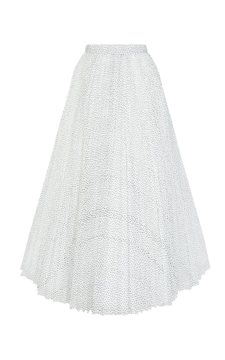 Rachel Gilbert Orlando Flocked Tulle Skirt