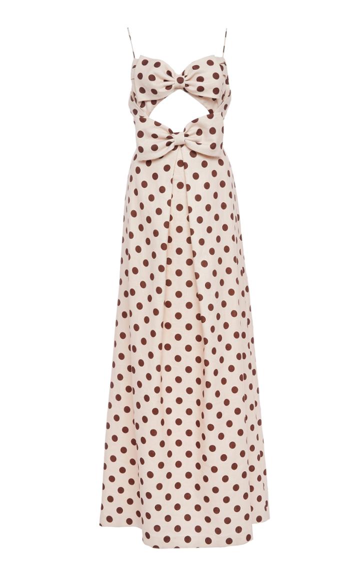 Zimmermann Corsage Bow Polka Dot Dress