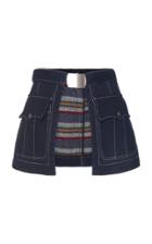 Philosophy Di Lorenzo Serafini Denim Open-front Skirt