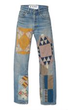 B Sides Exclusive Mid-rise Patchwork-effect Straight-leg Jeans