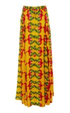 Verandah Printed Multi-colored Silk Skirt