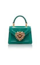 Moda Operandi Dolce & Gabbana Devotion Croc-effect Micro Top Handle Bag