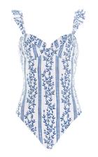 Moda Operandi Agua By Agua Bendita Ajonjoli Ruffled Grosellas-print One-piece Swimsu