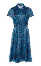 Zac Posen Floral-patterned Satin Mini Dress