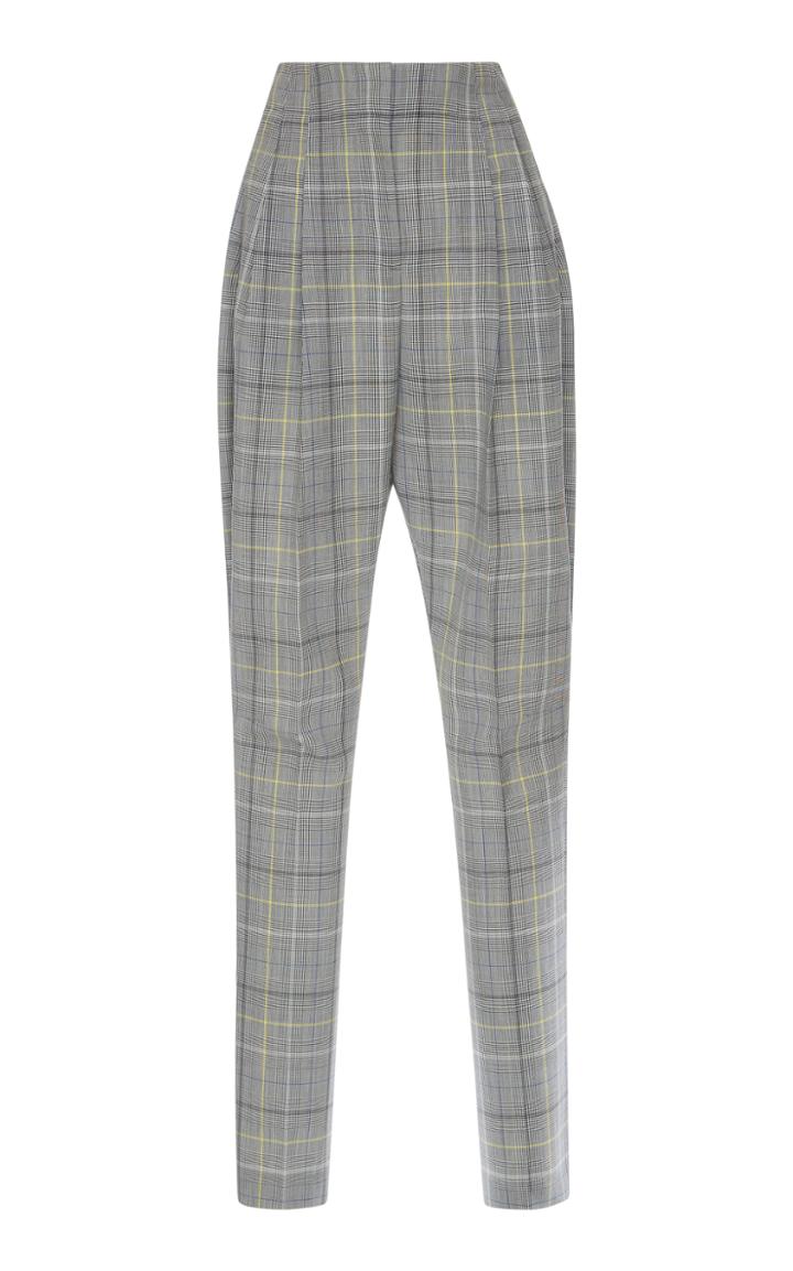 Etro High Waisted Checkered Trousers