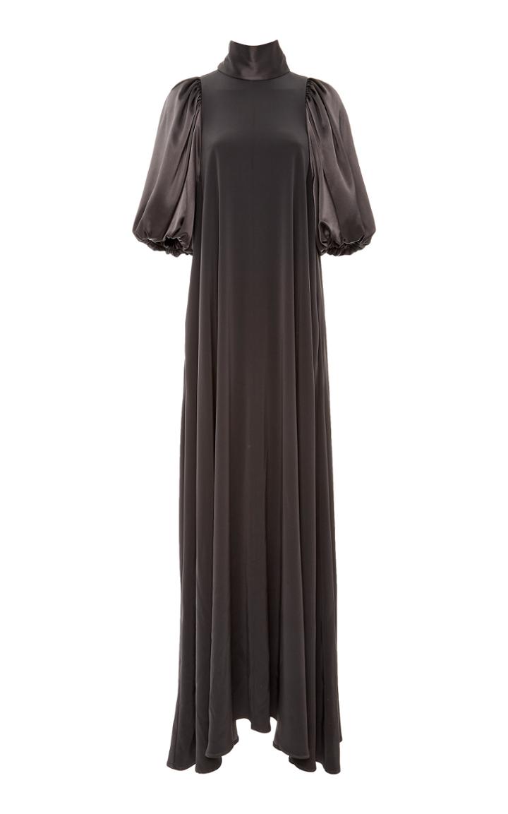 Co Tie-detailed Asymmetric Crepe Maxi Dress