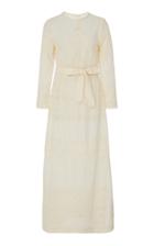 Innika Choo Etta Keet Belted Broderie Anglaise Cotton Midi Dress