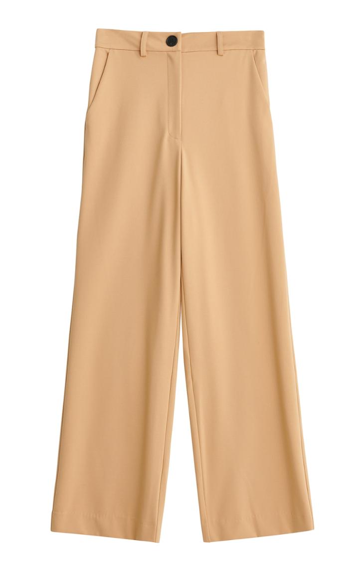 Moda Operandi By Malene Birger Lucie Jersey-twill Straight-leg Trousers