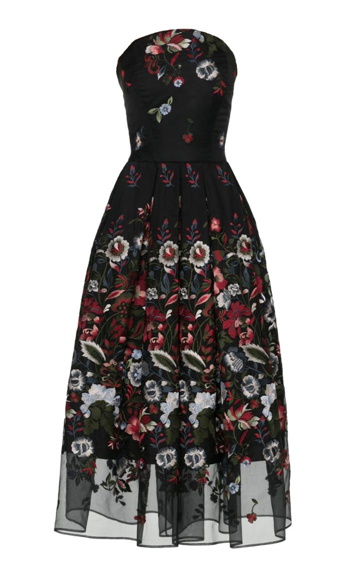 Lena Hoschek Pirova Strapless Tea Length Dress