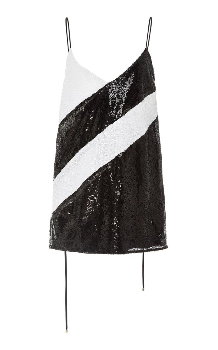 Prabal Gurung Diagonal Seam Sequin Cami Top