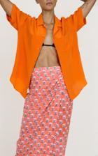 Moda Operandi Ciao Lucia Gio Silk Short Sleeve Button Down Shirt
