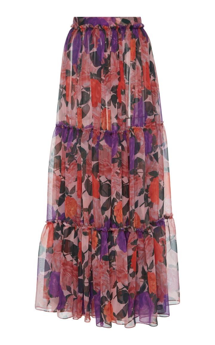 Sandra Mansour Jardin De Fleurs Maxi Skirt