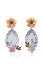 Dolce & Gabbana Gold-tone Enamel And Crystal Earrings