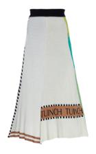 Moda Operandi Tuinch Mixed-print Silk-blend Knit Midi Skirt Size: L