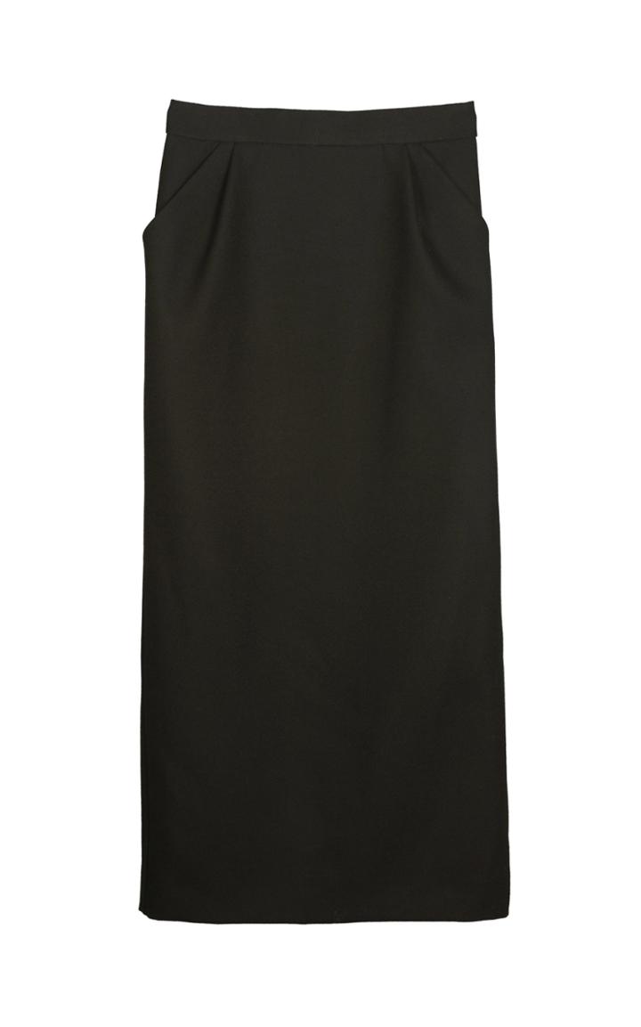 Yanina Demi Couture Wool Pencil Skirt