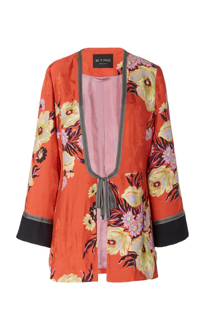 Etro Derbyshire Silk Tie-front Jacket