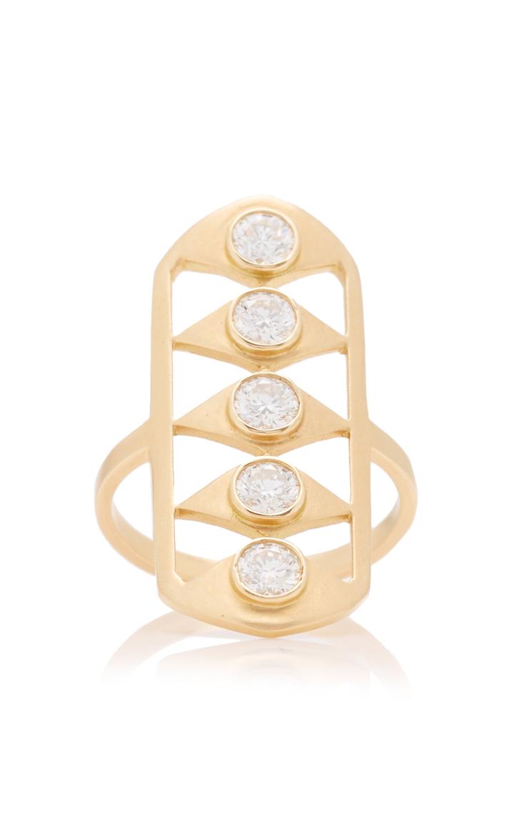 Moda Operandi Doryn Wallach Gladiator Diamond Ring Size: 6.5