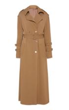 Jonathan Simkhai Structured Twill Double-breasted Longline Trench Coat
