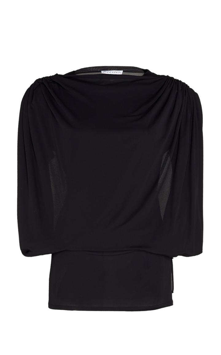 Jw Anderson Ruched Shoulder Cinched Waist Blouse