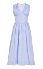 Moda Operandi Markarian Magnolia V-neck Ruched Corset Waist Paisley Dress