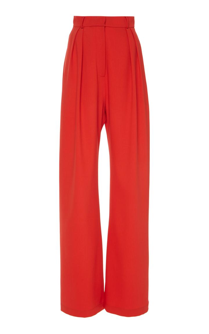 Matriel Wide Leg Wool-blend High Waisted Pants