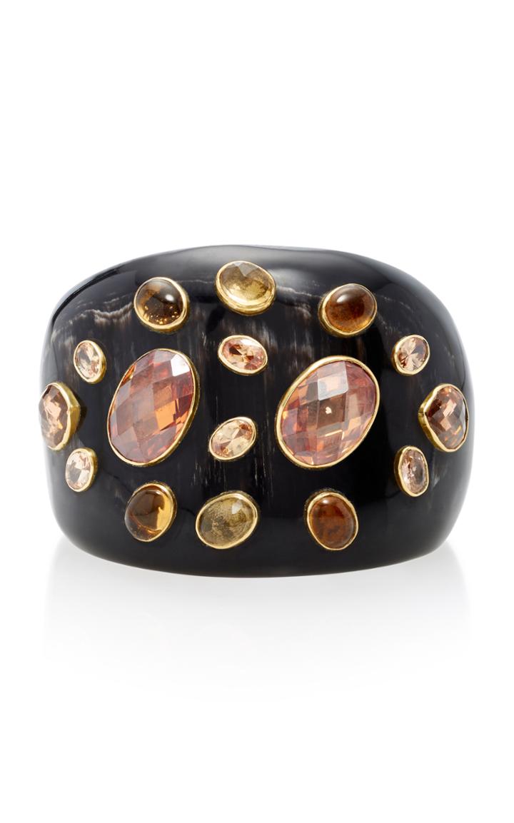 Ashley Pittman Dola Horn Orange Zircon And Tourmaline Cuff