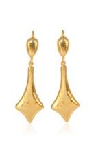 Moda Operandi Lalaounis 18k Yellow Gold Hand Hammered Earrings