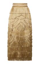 Moda Operandi Dolce & Gabbana High-rise Fringe Midi Skirt Size: 36