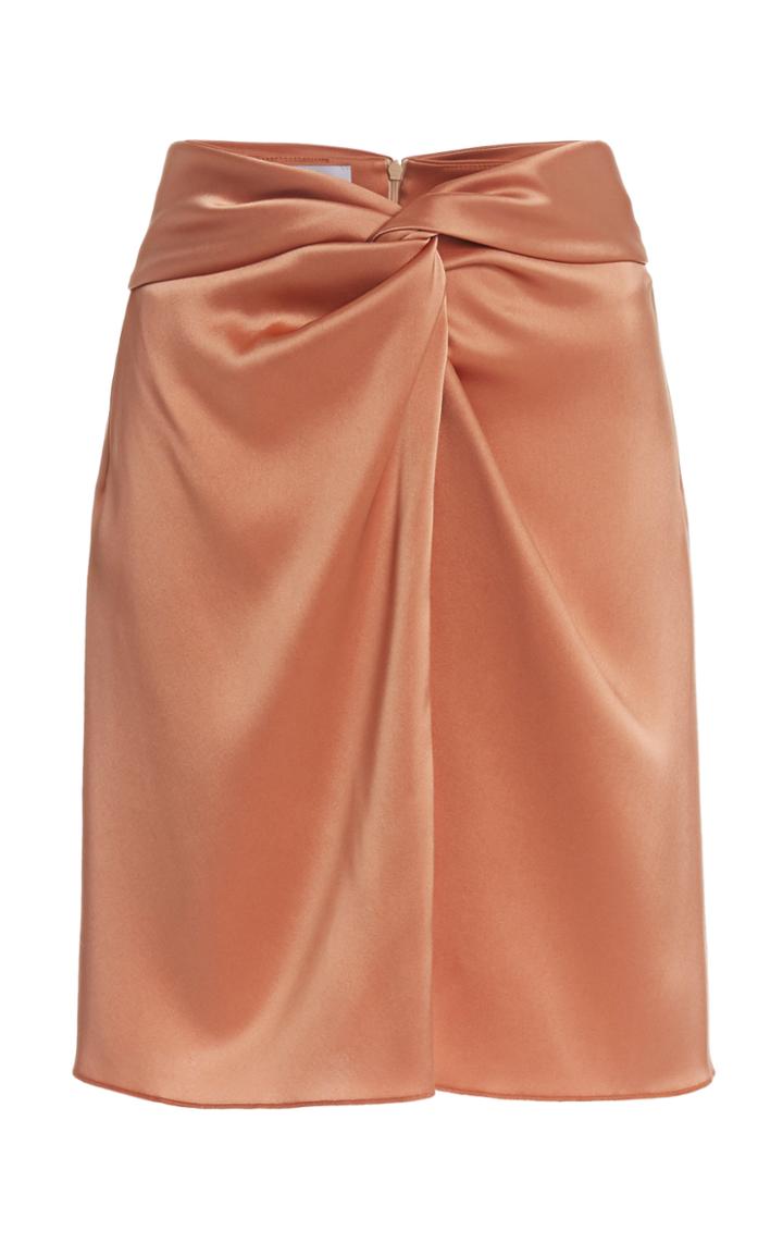 Nanushka Milo Draped Satin Mini Skirt
