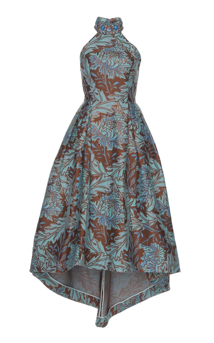 Andrew Gn Haltered Jacquard Dress