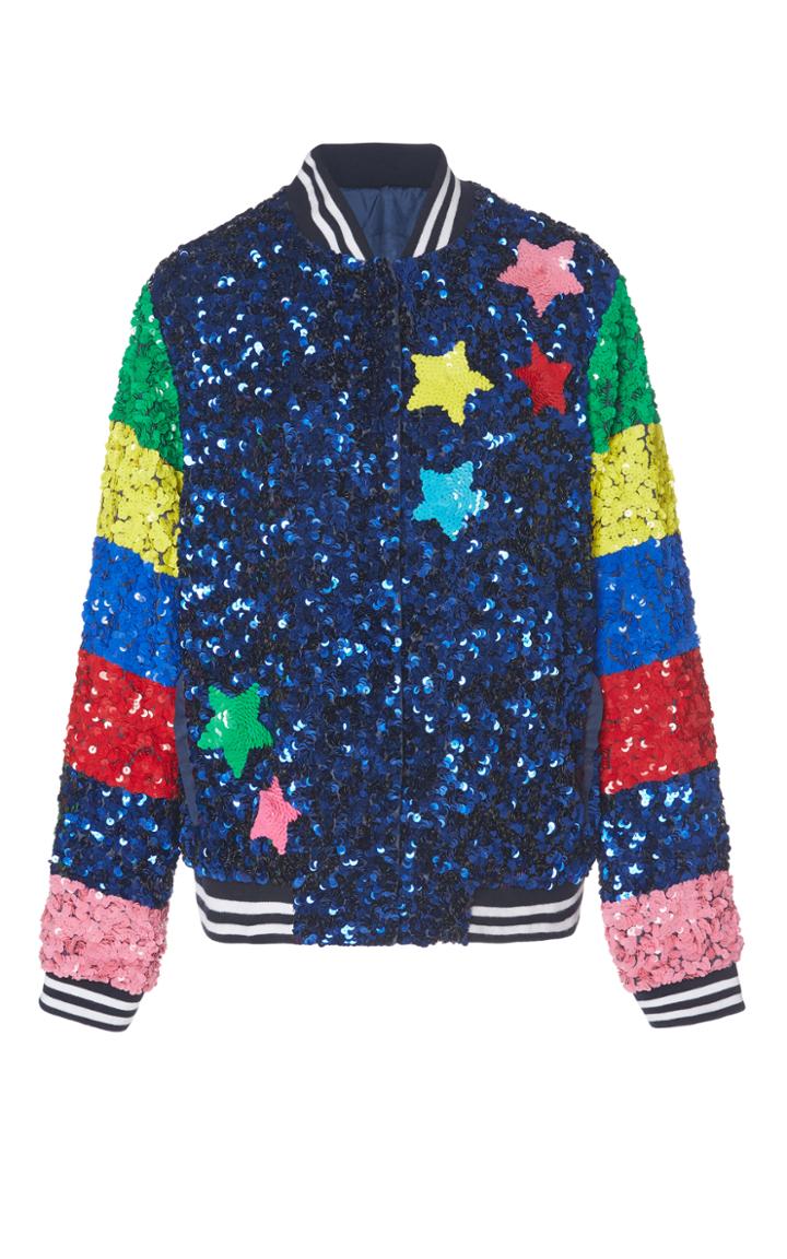 Mira Mikati Whatever Monster Sequin Bomber Jacket