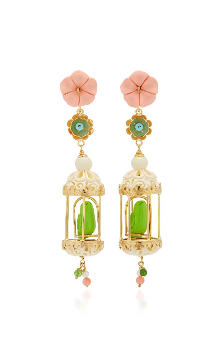 Of Rare Origin Aviary 18k Gold Vermeil Multi-stone Earrings