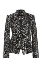 Moda Operandi Libertine Leopard Print Wool Double-breasted Blazer