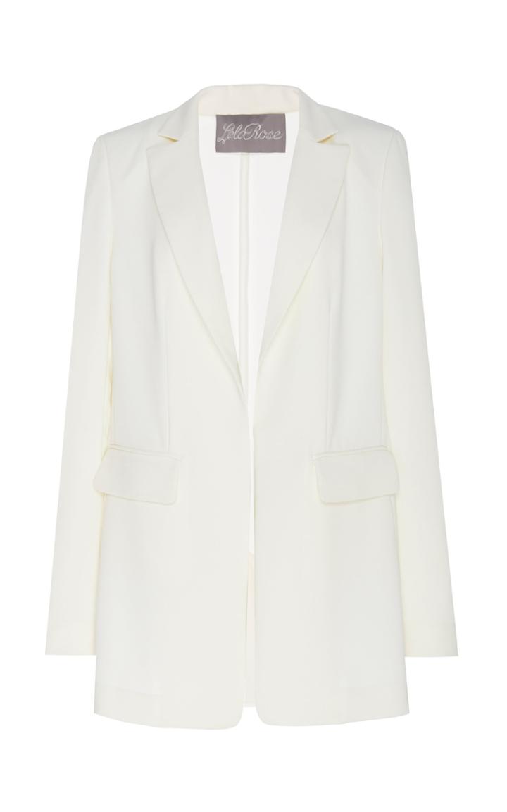 Moda Operandi Lela Rose Open-front Crepe Blazer Size: 2