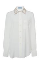 Prada Embellished Silk Shirt