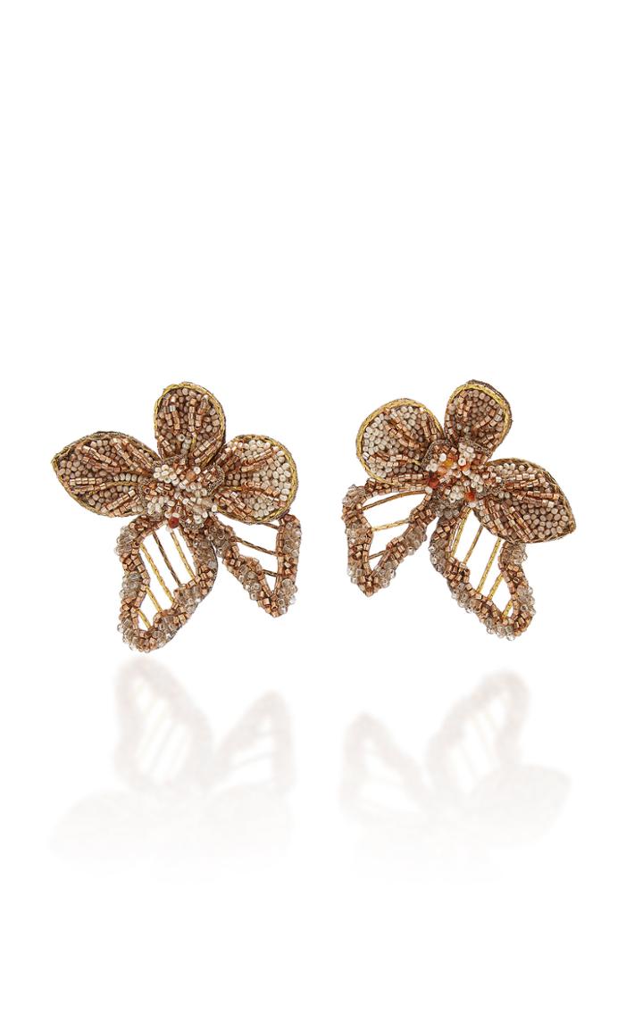 Deepa Gurnani Vicki Beaded Floral Earrings