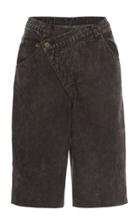 Sally Lapointe Asymmetric Denim Shorts