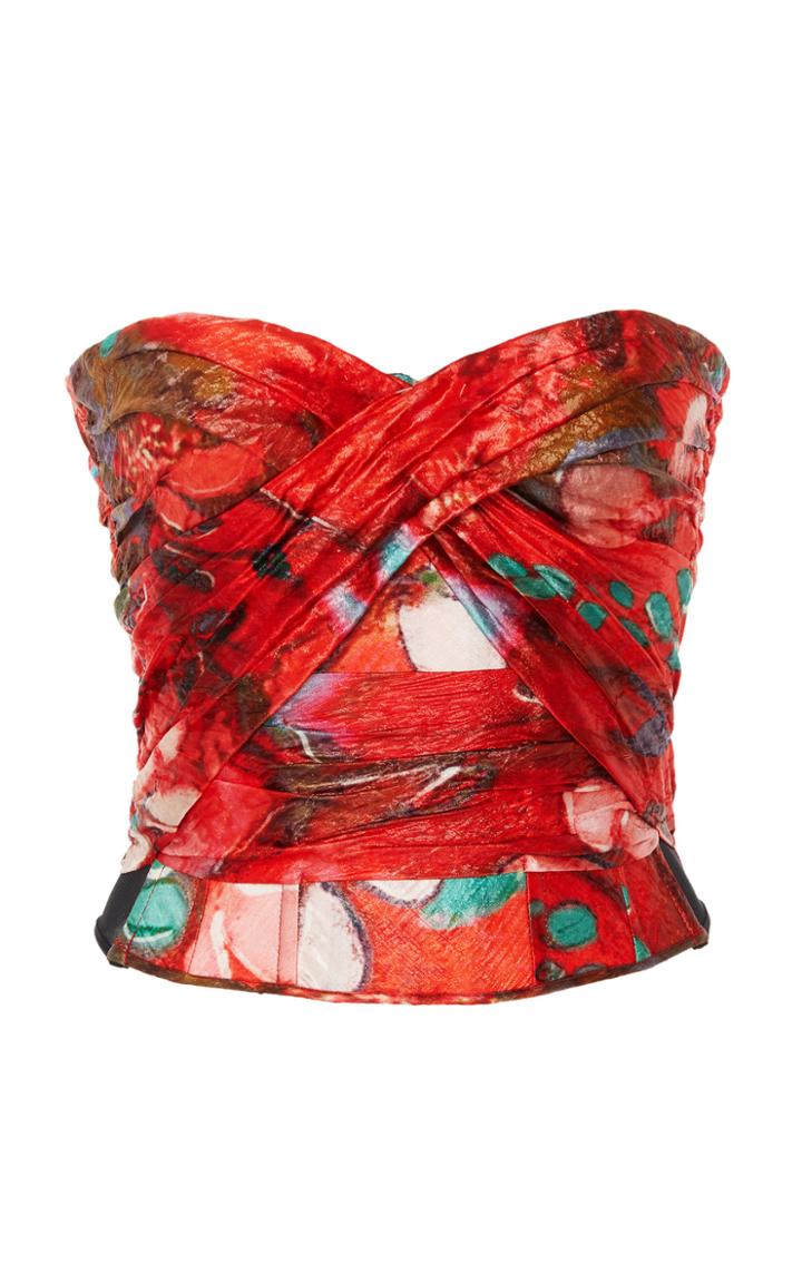 Moda Operandi Peter Pilotto Printed Matelass Corset Size: 4