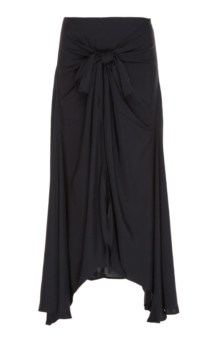Vince Asymmetric Jersey Midi Skirt