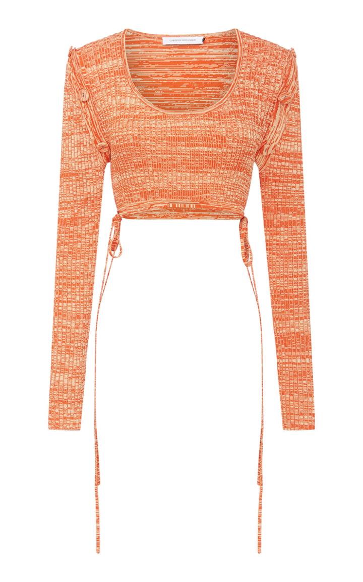 Moda Operandi Christopher Esber Deconstruct Long Sleeve Knit Top