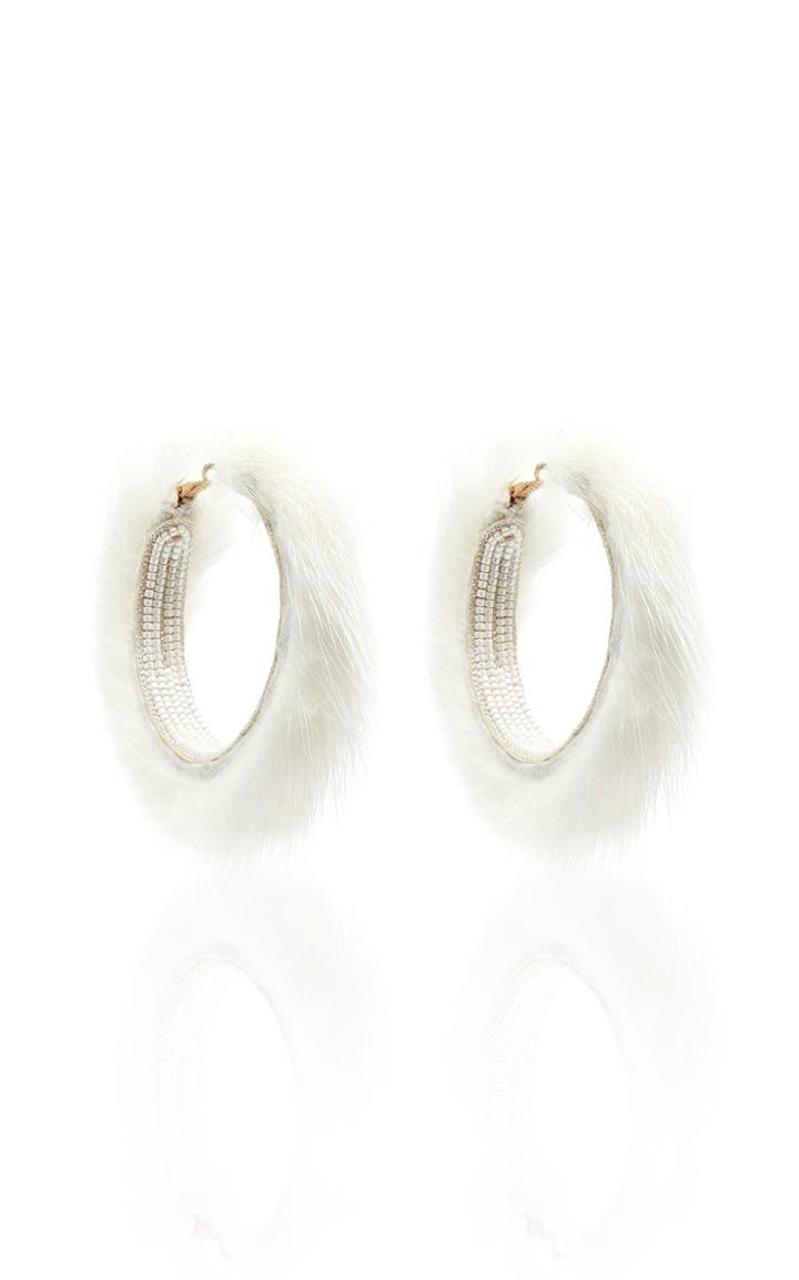 Ranjana Khan Mink Fur Hoops