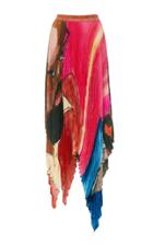 Pyer Moss Asymmetrical Printed Linen Napkin Skirt