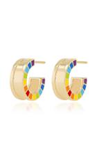 Aisha Baker Me 18k Gold Enamel Earrings